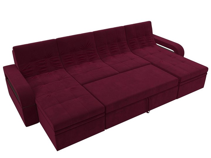 П-образный диван Лига-035 мини, Бордовый (микровельвет) в Брянске - изображение 2