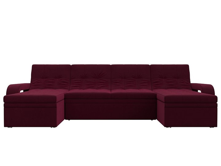 П-образный диван Лига-035 мини, Бордовый (микровельвет) в Брянске - изображение 3