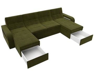 П-образный диван Лига-035 мини, Зеленый (микровельвет) в Брянске - предосмотр 2