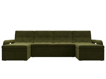 П-образный диван Лига-035 мини, Зеленый (микровельвет) в Брянске - предосмотр 3
