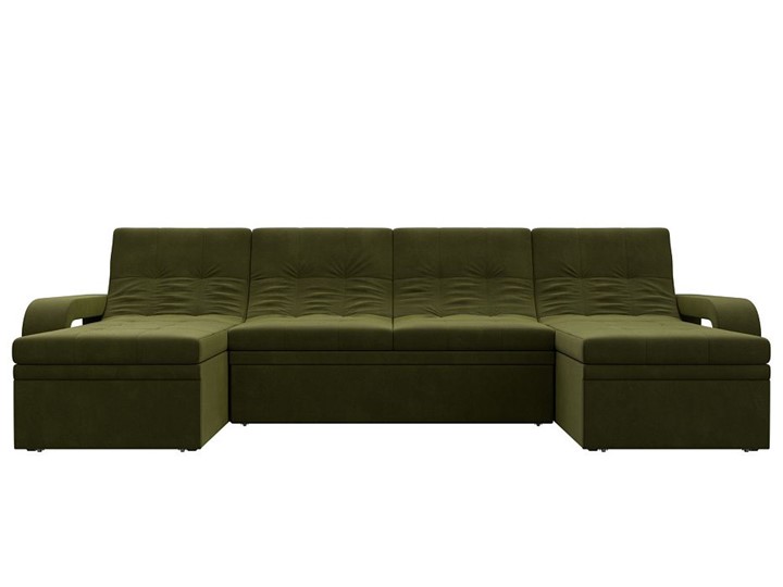 П-образный диван Лига-035 мини, Зеленый (микровельвет) в Брянске - изображение 3