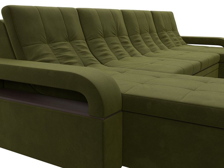 П-образный диван Лига-035 мини, Зеленый (микровельвет) в Брянске - изображение 4