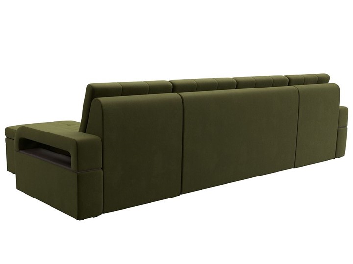П-образный диван Лига-035 мини, Зеленый (микровельвет) в Брянске - изображение 6
