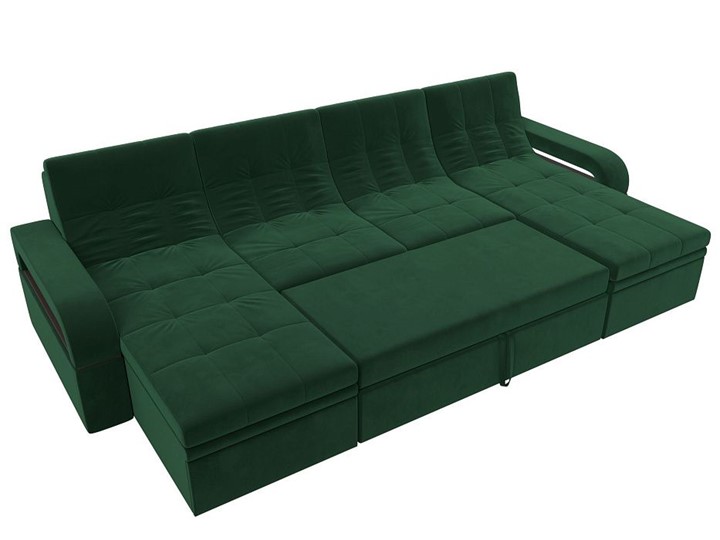 П-образный диван Лига-035 мини, Зеленый (велюр) в Брянске - изображение 1