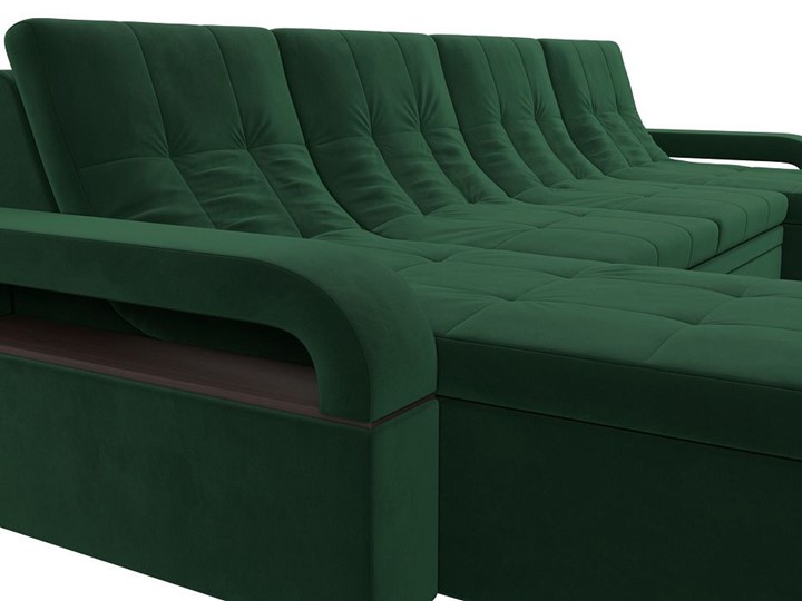 П-образный диван Лига-035 мини, Зеленый (велюр) в Брянске - изображение 4