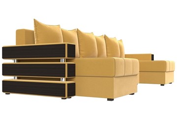 Большой П-образный диван Венеция боннель, Желтый (Микровельвет) в Брянске - предосмотр 3