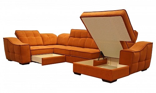 Угловой диван N-11-M (П1+ПС+УС+Д2+Д5+П1) в Брянске - изображение 1
