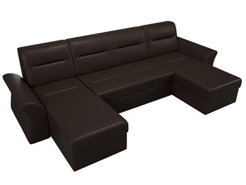 Большой П-образный диван Клайд, Коричневый (Экокожа) в Брянске - предосмотр 3