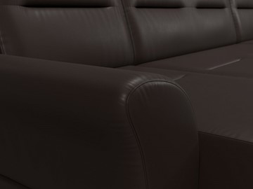 Большой П-образный диван Клайд, Коричневый (Экокожа) в Брянске - предосмотр 5