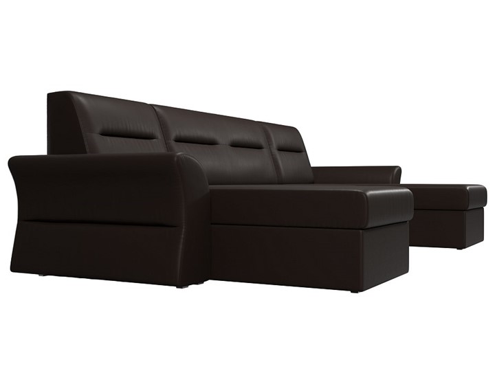 Большой П-образный диван Клайд, Коричневый (Экокожа) в Брянске - изображение 6