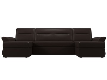 Большой П-образный диван Клайд, Коричневый (Экокожа) в Брянске - предосмотр 7