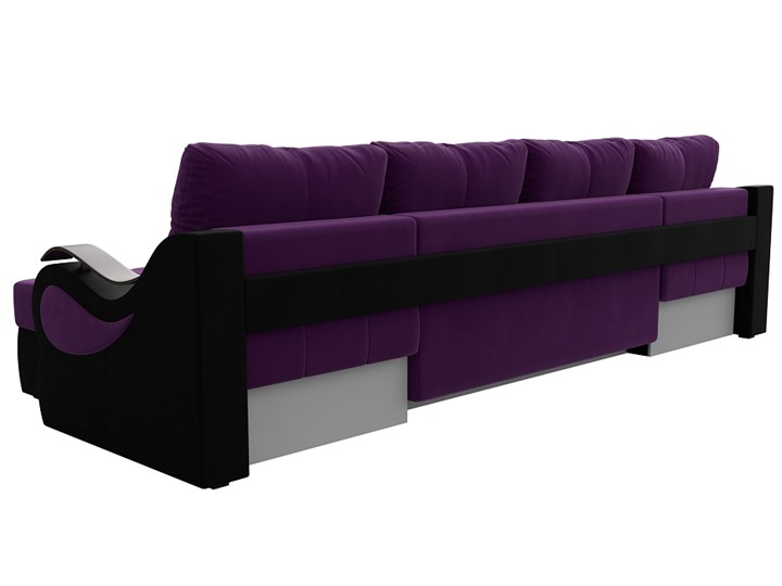 П-образный диван Меркурий П, Фиолетовый/черный (вельвет) в Брянске - изображение 7