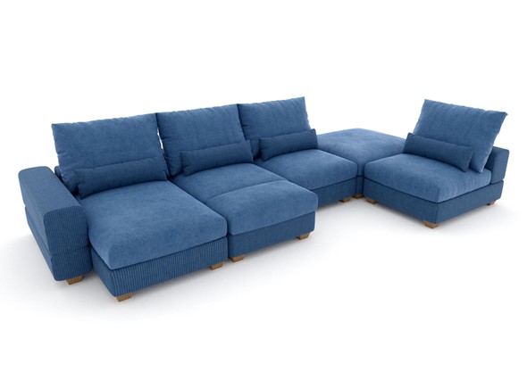П-образный диван V-10-M П (П1+Д4+Д2+УС+ПС), Memory foam в Брянске - изображение