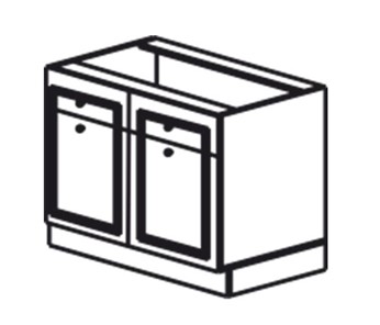 Кухонная тумба Веста рабочая двухдверная с ящиками 820*600*525 мм в Брянске