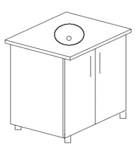 Кухонный шкаф двухдверный под врезную мойку Некст МДФ  Б25 МДФ  премиум, глянец, металик без столешницы в Брянске