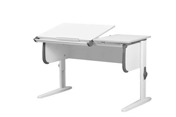 Детский стол-трансформер 1/75-40 (СУТ.25) белый/белый/Серый в Брянске - изображение 1