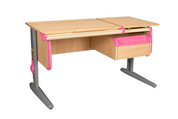 Детский стол-трансформер 1/75-40 (СУТ.25) + Tumba 1 Бежевый/Розовый/Ниагара в Брянске - изображение