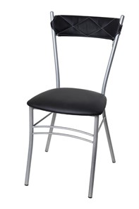 Кухонный стул Бистро Софт СРП-080С Эмаль, с мягкой спинкой Экотекс черный в Брянске - предосмотр
